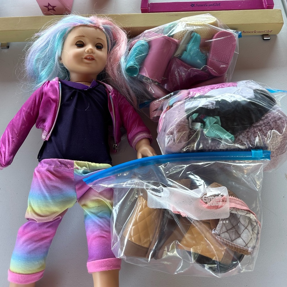 American girl doll + accessories